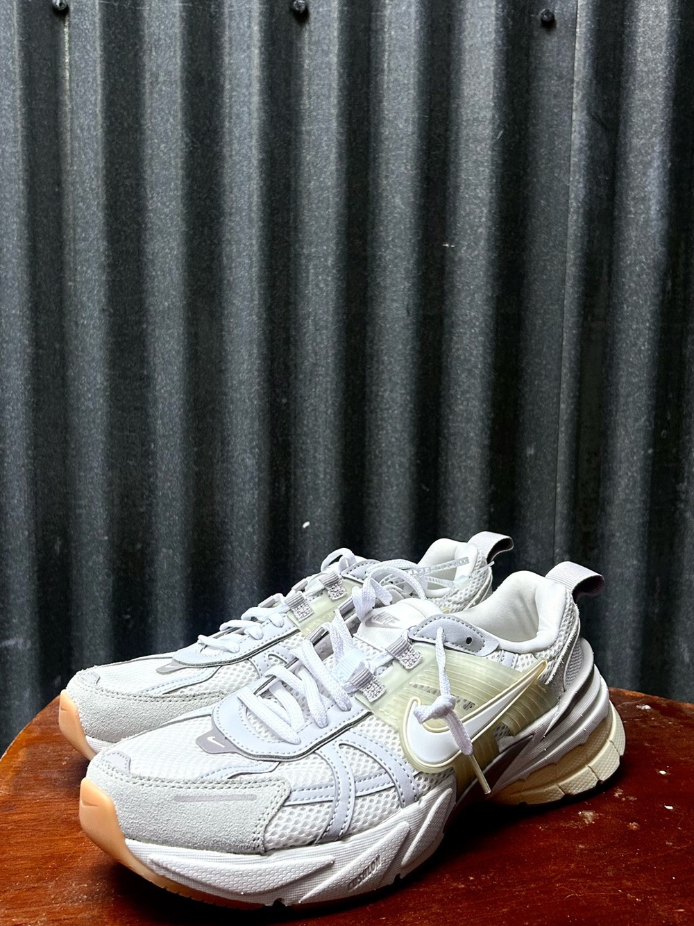 Nike Men’s White & Light Gum Retro Runner Sneakers